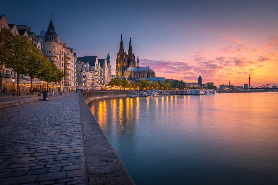 Köln Stadtansicht am Rhein